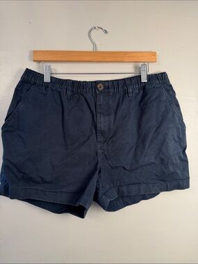 chubbies Navy Elastic Waist Flat Front Shorts size Xlarge
